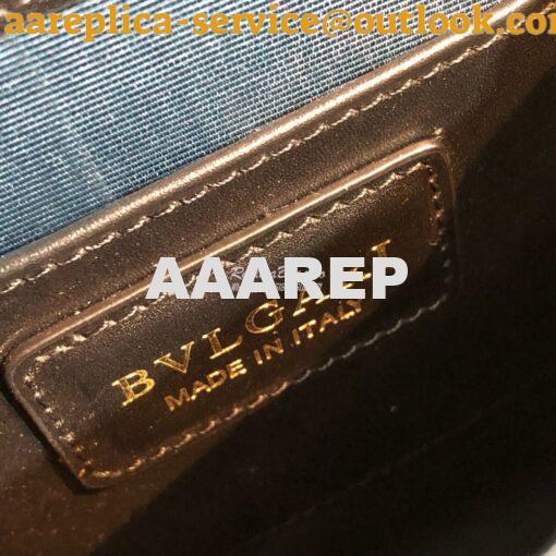 Replica Bvlgari Serpenti Forever Flap Cover Bag with Handle 284537 Bla 9