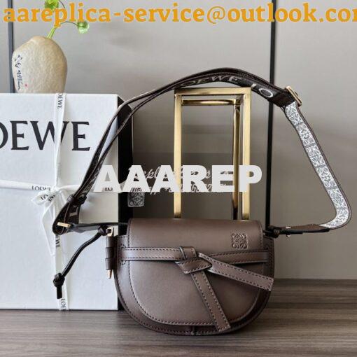 Replica Loewe Mini / Small Gate Dual bag in soft calfskin and jacquard