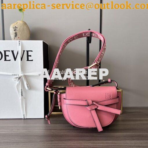 Replica Loewe Mini / Small Gate Dual bag in soft calfskin and jacquard 2