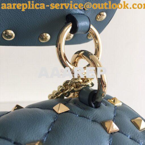 Replica Valentino Garavani Rockstud Spike Quilted Leather Chain bag in 5