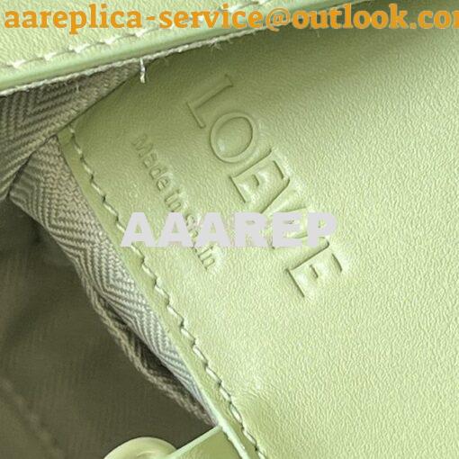 Replica Loewe Compact Hammock in satin calfskin A538H13 Lime Green Gla 8