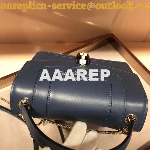 Replica Bvlgari Serpenti Forever Flap Cover Bag with Handle 284537 Ash 6