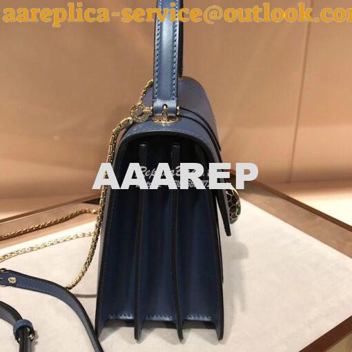 Replica Bvlgari Serpenti Forever Flap Cover Bag with Handle 284537 Ash 9