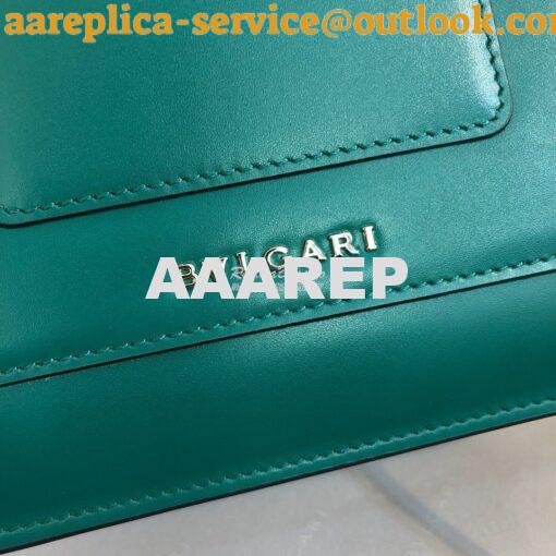 Replica Bvlgari Serpenti Forever Flap Cover Bag with Handle 284537 Gre 6