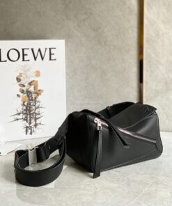 Replica Loewe Small Puzzle Bumbag In Classic Calfskin B510P35 Black 2