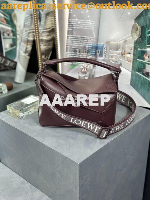 Replica Loewe Small Puzzle Bag In Satin Calfskin With Tonal Coloured H
