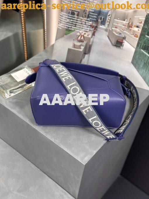 Replica Loewe Small Puzzle Bag In Satin Calfskin With Tonal Coloured H 4