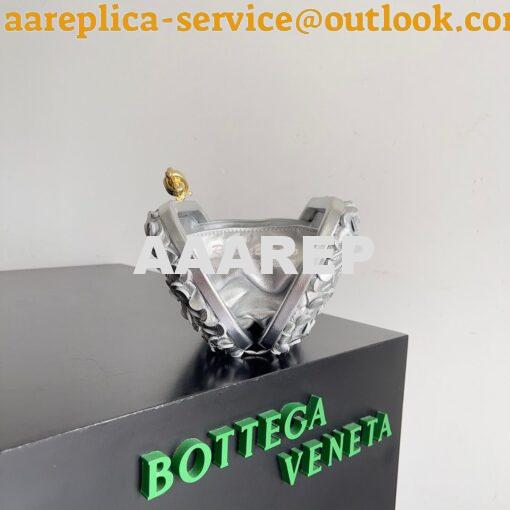 Replica Bottega Veneta BV Knot Minaudière clutch Laminated Intreccio L 16