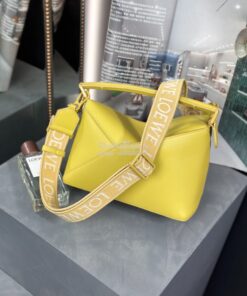 Replica Loewe Small Puzzle Bag In Satin Calfskin With Tonal Coloured H 2