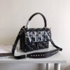 Replica Valentino Candystud Top Handle Bag VLTN black
