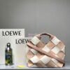 Replica Loewe Mini Woven Basket Bag 66082 White/Blue 10