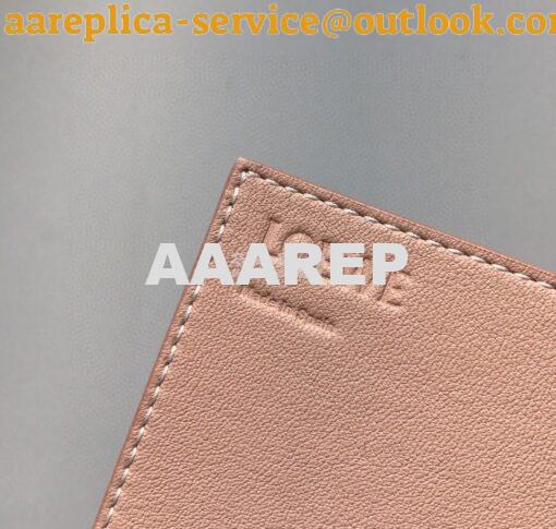 Replica Loewe Woven Basket Bag 66081 White/Pink 8
