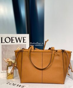 Replica Loewe Cushion Tote Bag 66025 Light Caramel
