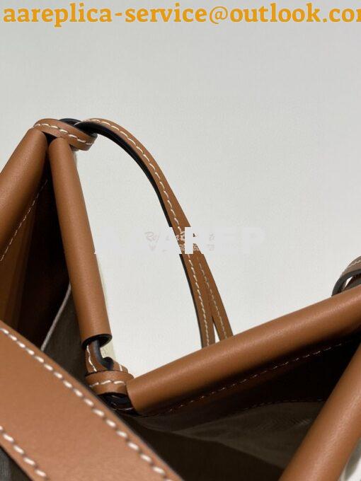 Replica Loewe Cushion Leather-Trimmed Canvas Tote Bag 66025 Beige 8