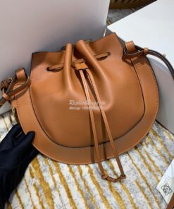 Replica Loewe Horseshoe Bag in Nappa Calf Leather Tan 446748 2