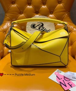Replica Loewe Medium Puzzle Bag 63350 Yellow