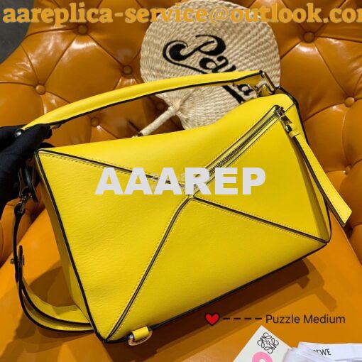 Replica Loewe Medium Puzzle Bag 63350 Yellow 3