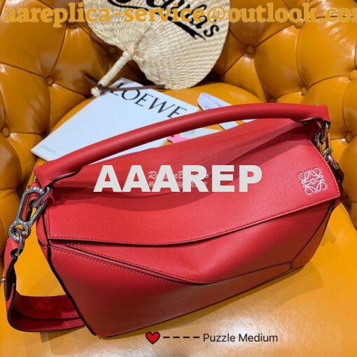 Replica Loewe Medium Puzzle Bag 63350 Red 6