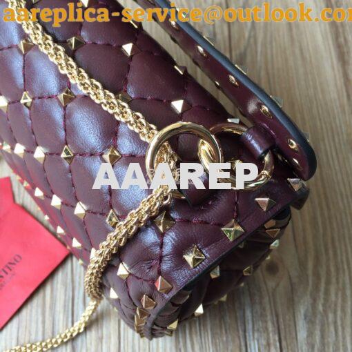 Replica Valentino Garavani Rockstud Spike Quilted Leather Chain bag Wi 11