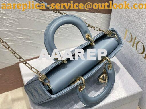 Replica Dior Lady D-Joy Bag Horizon Blue Cannage Lambskin M0540O 6