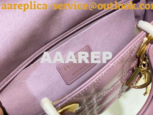 Replica Dior Lady D-Joy Bag Peony Pink Cannage Lambskin M0540O 9