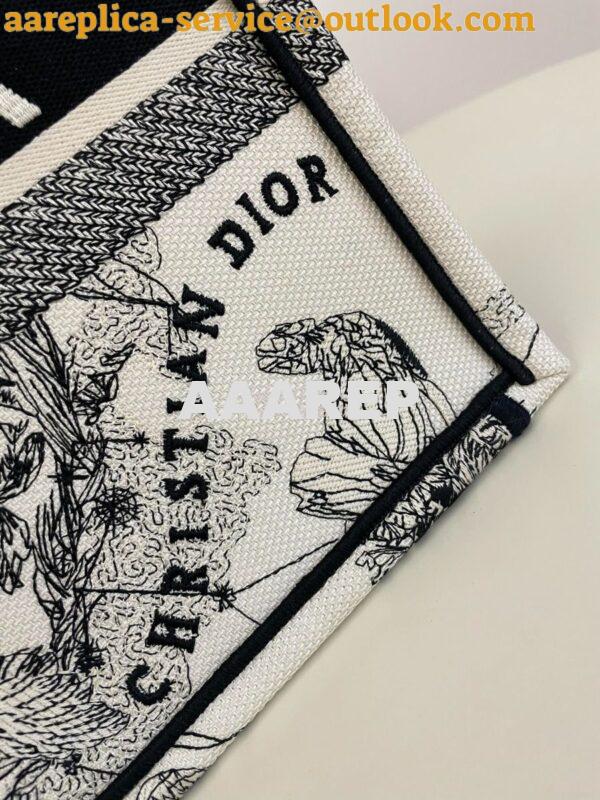 Replica Dior Book Tote bag in Latte and Black Zodiac Embroidery 6