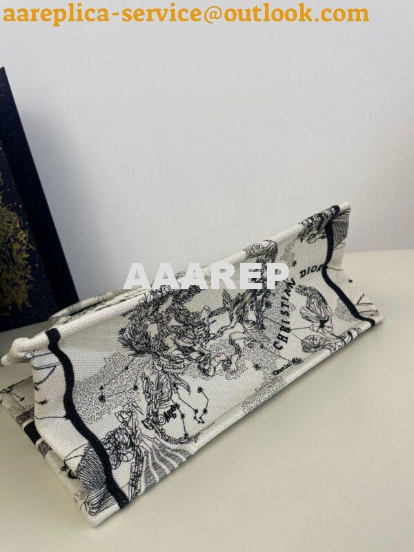 Replica Dior Book Tote bag in Latte and Black Zodiac Embroidery 7