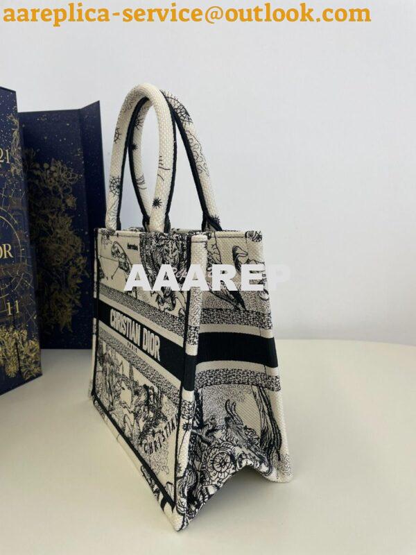 Replica Dior Book Tote bag in Latte and Black Zodiac Embroidery 13