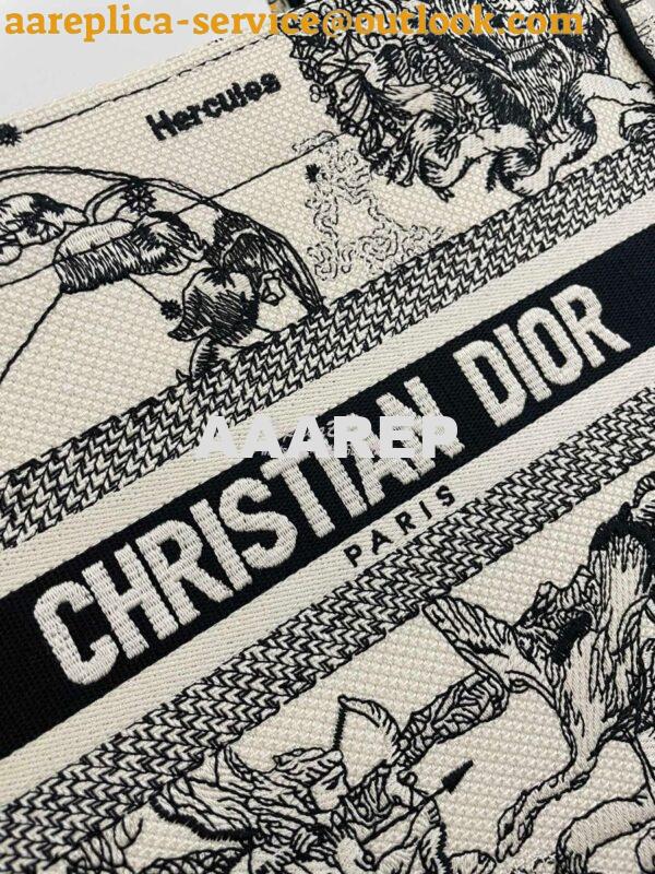 Replica Dior Book Tote bag in Latte and Black Zodiac Embroidery 14