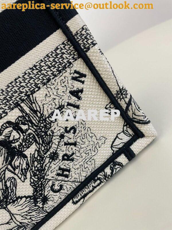 Replica Dior Book Tote bag in Latte and Black Zodiac Embroidery 16