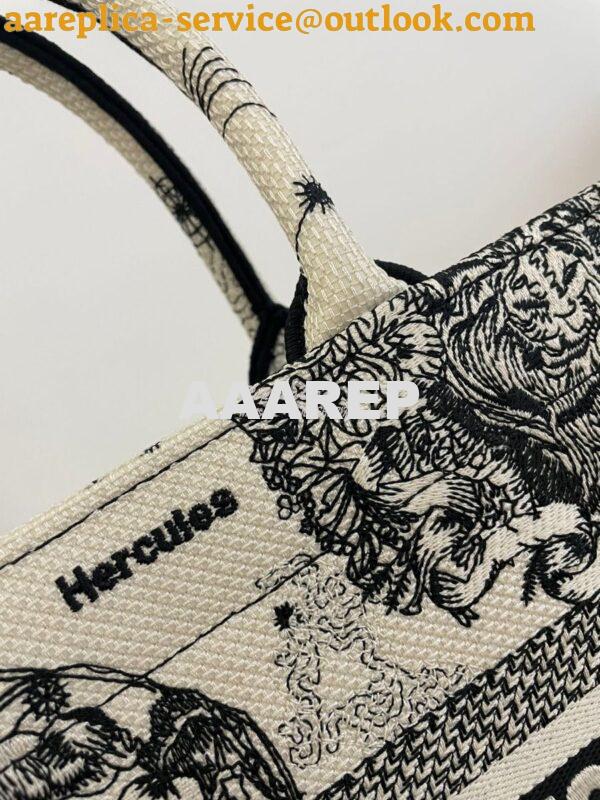 Replica Dior Book Tote bag in Latte and Black Zodiac Embroidery 17