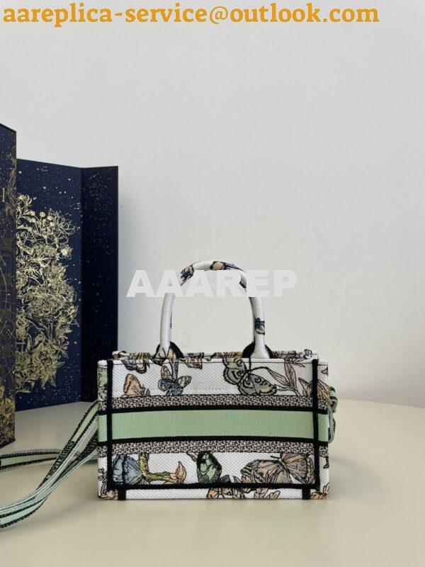 Replica Dior Mini Book Tote With Strap White Toile de Jouy Mexico Embr 7