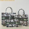 Replica Dior Miss Dior Top Handle Bag Cannage Lambskin M0997 Black 3