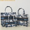 Replica Dior Book Tote bag in White and Pastel Midnight Blue Toile de