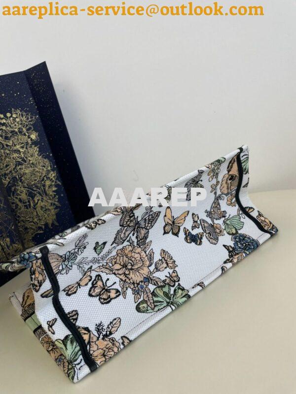 Replica Dior Book Tote bag in White Toile de Jouy Mexico Embroidery 9