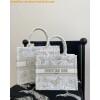 Replica Dior Book Tote bag in Gold-Tone and White Butterfly Zodiac Emb
