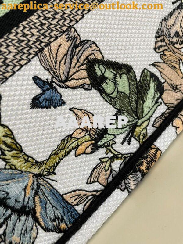 Replica Dior Book Tote bag in White Toile de Jouy Mexico Embroidery 15