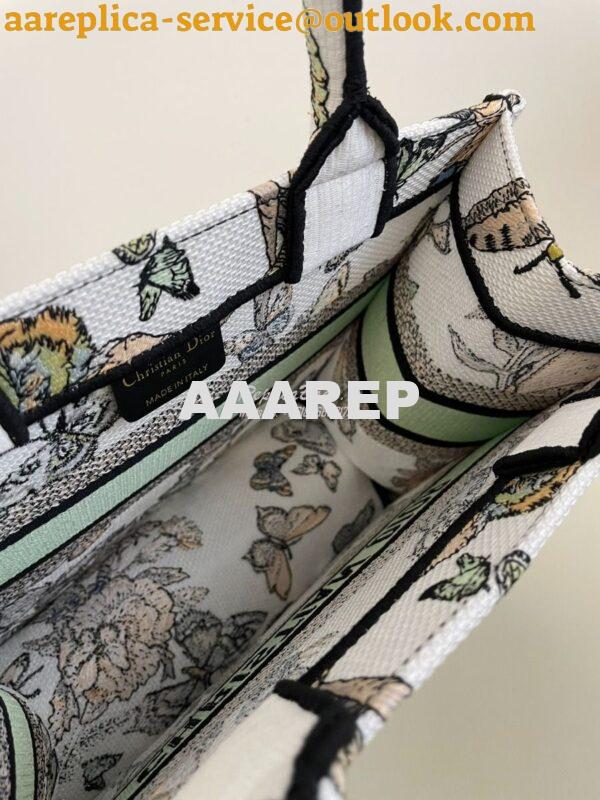 Replica Dior Book Tote bag in White Toile de Jouy Mexico Embroidery 17