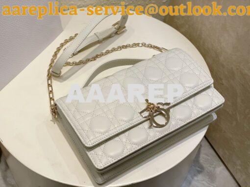Replica Dior Miss Dior Top Handle Bag Cannage Lambskin M0997 Ivory 2