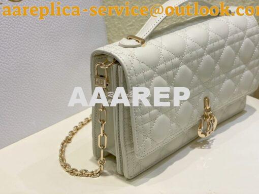 Replica Dior Miss Dior Top Handle Bag Cannage Lambskin M0997 Ivory 5
