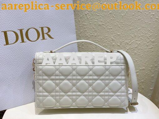 Replica Dior Miss Dior Top Handle Bag Cannage Lambskin M0997 Ivory 6