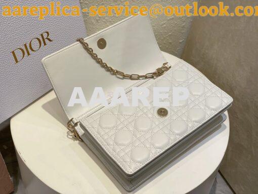 Replica Dior Miss Dior Top Handle Bag Cannage Lambskin M0997 Ivory 7
