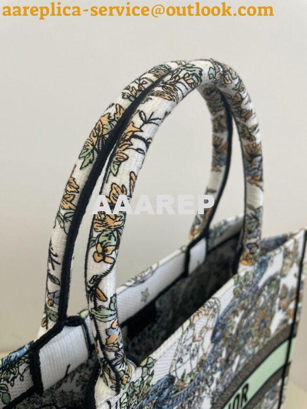Replica Dior Book Tote bag in Pastel Green and White Butterfly Around 3