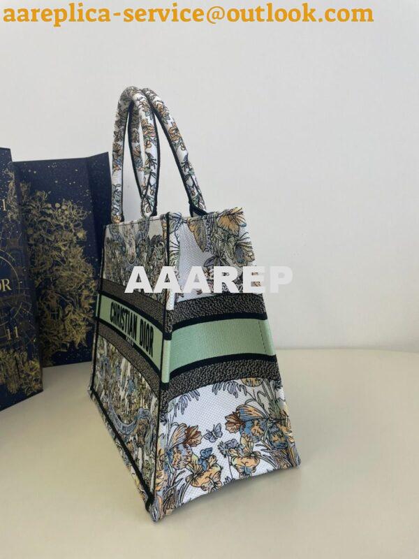 Replica Dior Book Tote bag in Pastel Green and White Butterfly Around 13