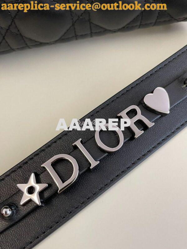 Replica Dior My ABCdior Lady Dior Bag M0538 Silver Hardware Black Cann 2