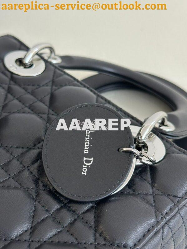 Replica Dior My ABCdior Lady Dior Bag M0538 Silver Hardware Black Cann 5