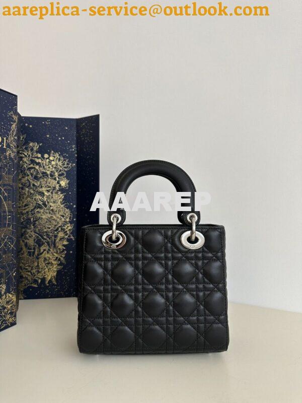 Replica Dior My ABCdior Lady Dior Bag M0538 Silver Hardware Black Cann 6