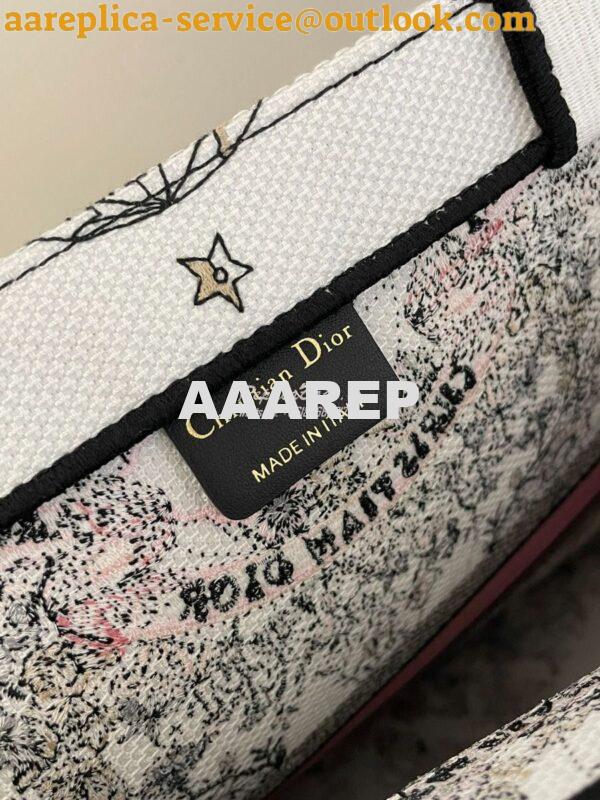 Replica Dior Book Tote bag in Pastel Pink and White Butterfly Around T 19
