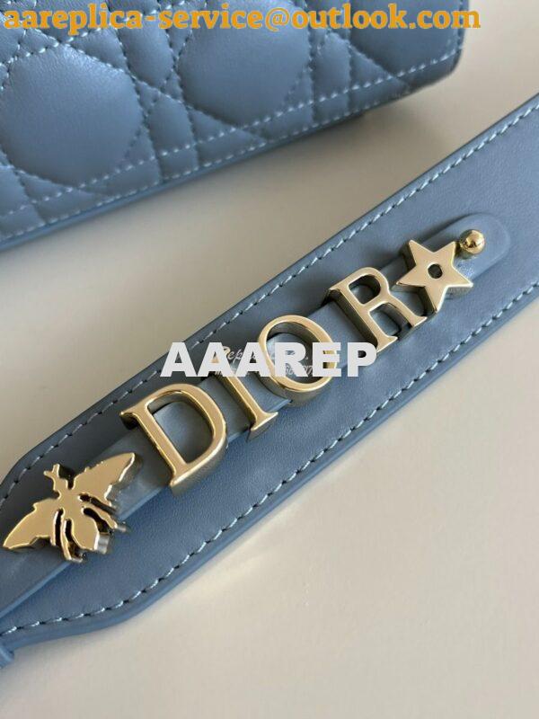 Replica Dior My ABCdior Lady Dior Bag M0538 CloudBlue Cannage Lambskin 5
