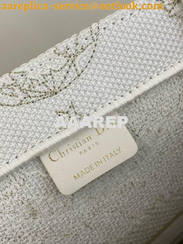 Replica Dior Book Tote bag in Gold-Tone and White Butterfly Around The 18